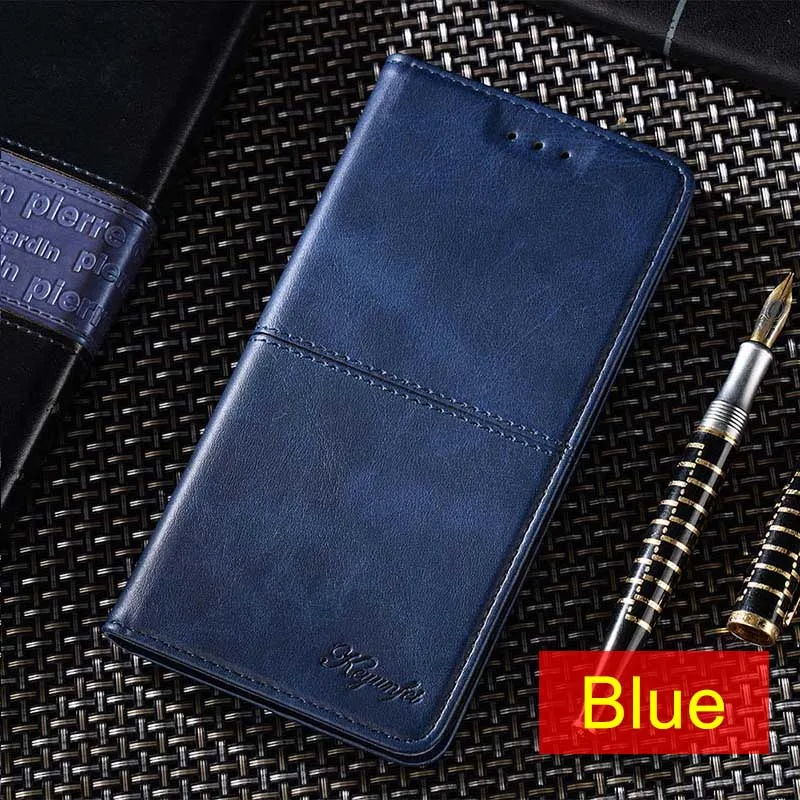 Blue Кожаный чехол-бумажник с откидной крышкой для Motorola G7 G8 Play Plus для Moto One power Vision для One Pro Zoom macro Kickstand чехол - Цвет: Blue