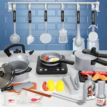 

Simulation Children Pretend Play Kitchen Toys ABS Plastic Kitchen Cooking Tools Simulate Learnning Education Toys Set For Kids