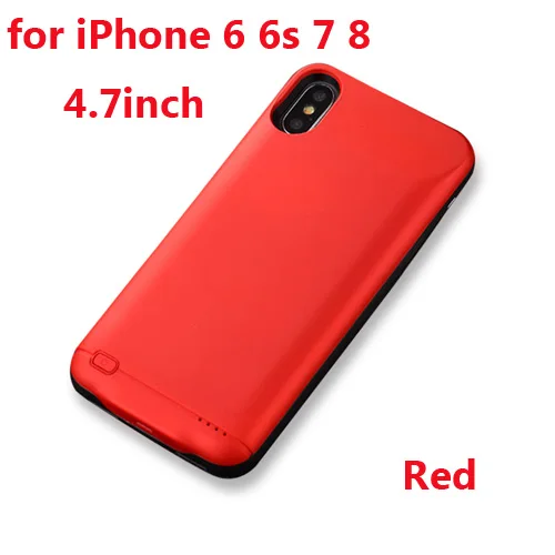 i6 i6s i7 i8 Red Хит 10000 мАч чехол для зарядного устройства для iphone 6 6s 7 8 Plus внешний аккумулятор чехол для зарядки для iphone X XS Max XR 6 s Внешний Аккумулятор Чехол - Цвет: i6 i6s i7 i8 Red