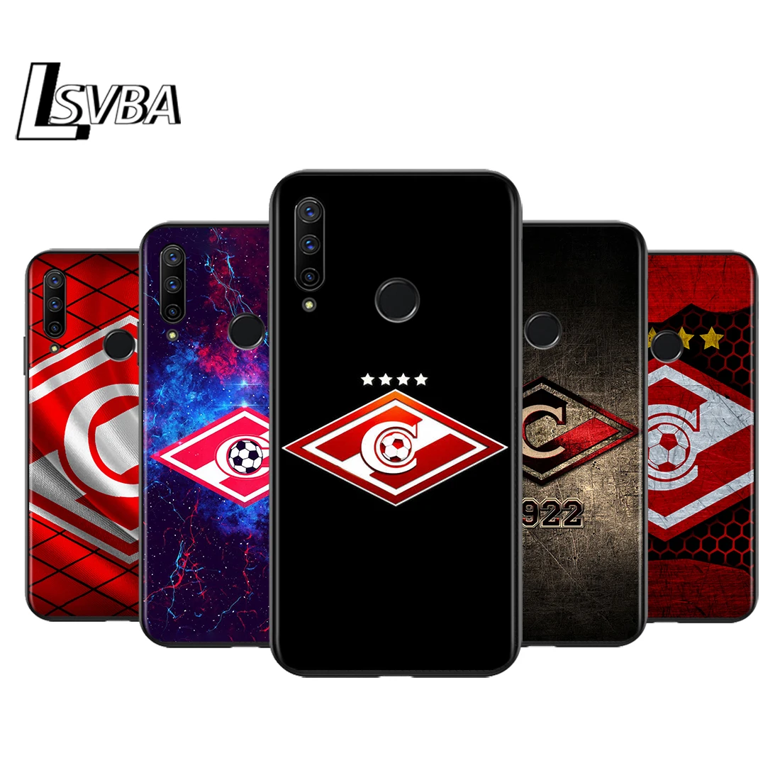 Preto macio tpu capa 15f spartak moscou para honra 9x 9 lite 8s 8c 8x 8a 8 2019 2020 7a 7s 7c pro caso de telefone