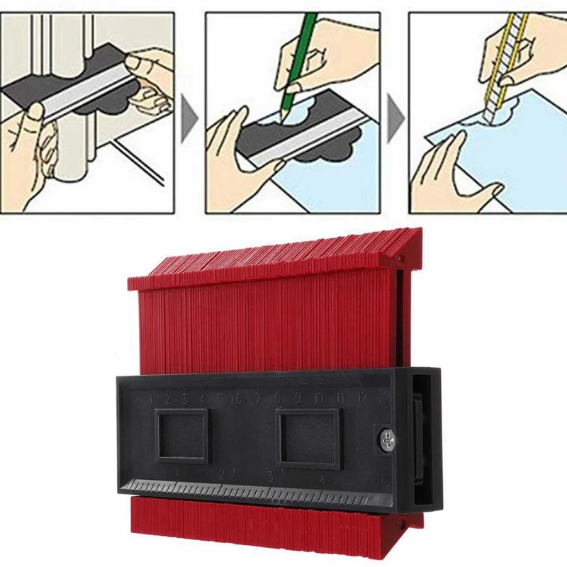 

4.7" Profile Copy Gauge Contour Gauge Plastic Duplicator Standard Width Tiling Laminate Tiles General Tools Wood Marking Tool