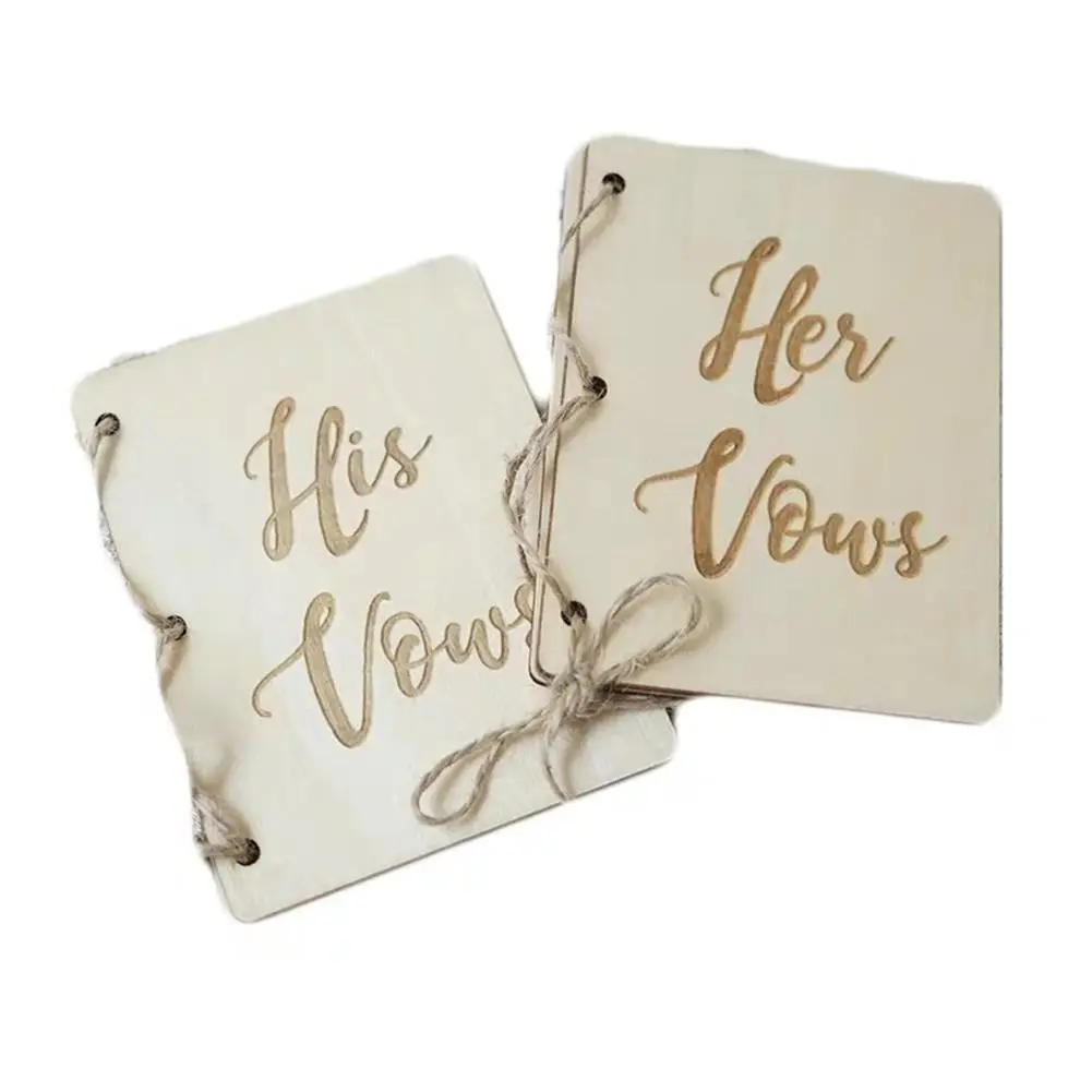  Vintage Creative His Vows And Her Vows Book Manual Booklets Vow Notebook Set For Bridal Shower Gift - 4.00039E+12