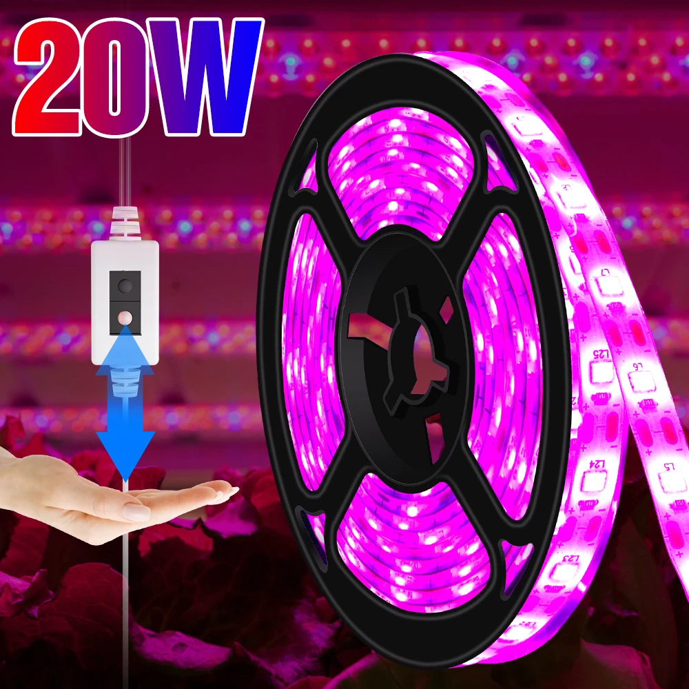 

Hand Sweep Switch Plant Growth Lamp Strip 0.5M 1M 2M 3M Waterproof Seedling Fito Light LED Full Spectrum Phyto Seed Grow Lampara