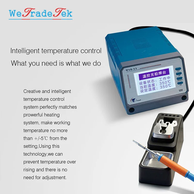 T12-11 Lead Free Soldering Station Intelligent Temperature Control 3 Seconds Fast Heating Auto Slee