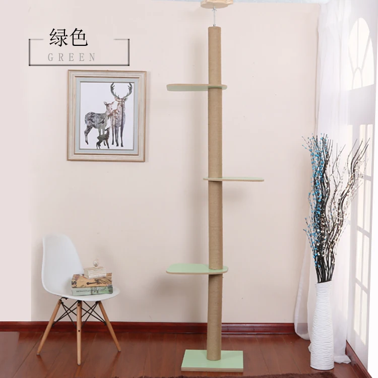 Imported Pine Cat Climbing Solid Wood Tongtian Column Cat Furniture Cat Platform Cat Tree Indomitable Factory Outlet