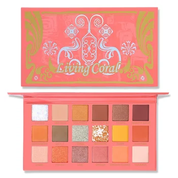 

New Coral Orange Shimmer Matte Eyeshadow Palette Long-lasting Waterproof Smudge-proof Eye Shadow