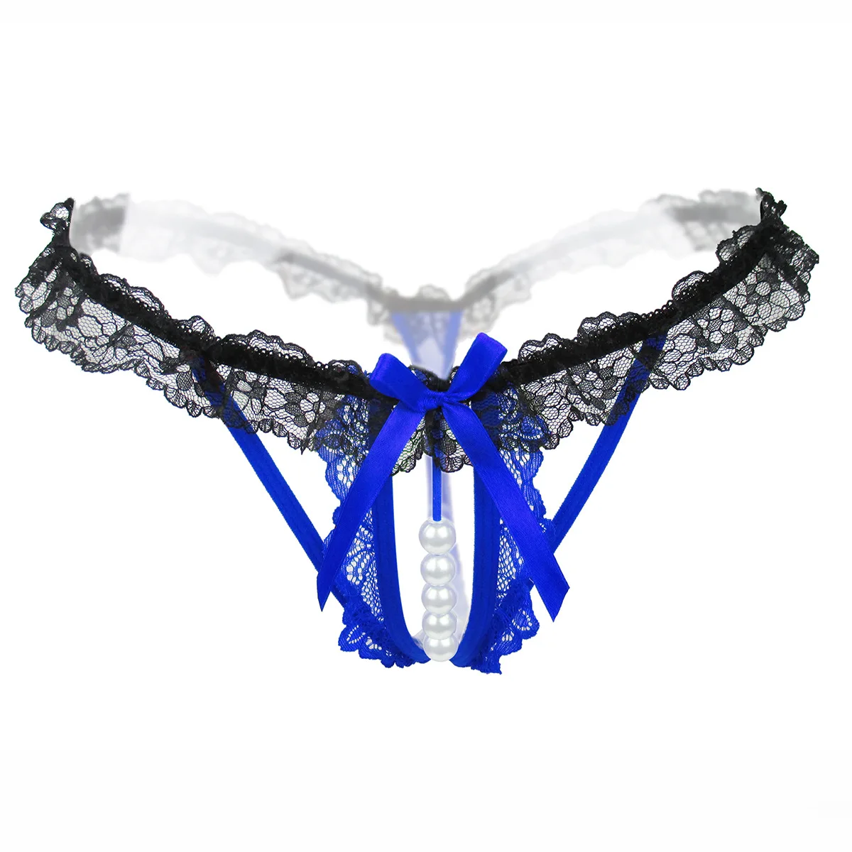 

Sexy Underwear Lace With Pearl For Female Erotic Lingerie Crotch Underpants Open Pant G-string Low Waist Underwear Sexy Clothes