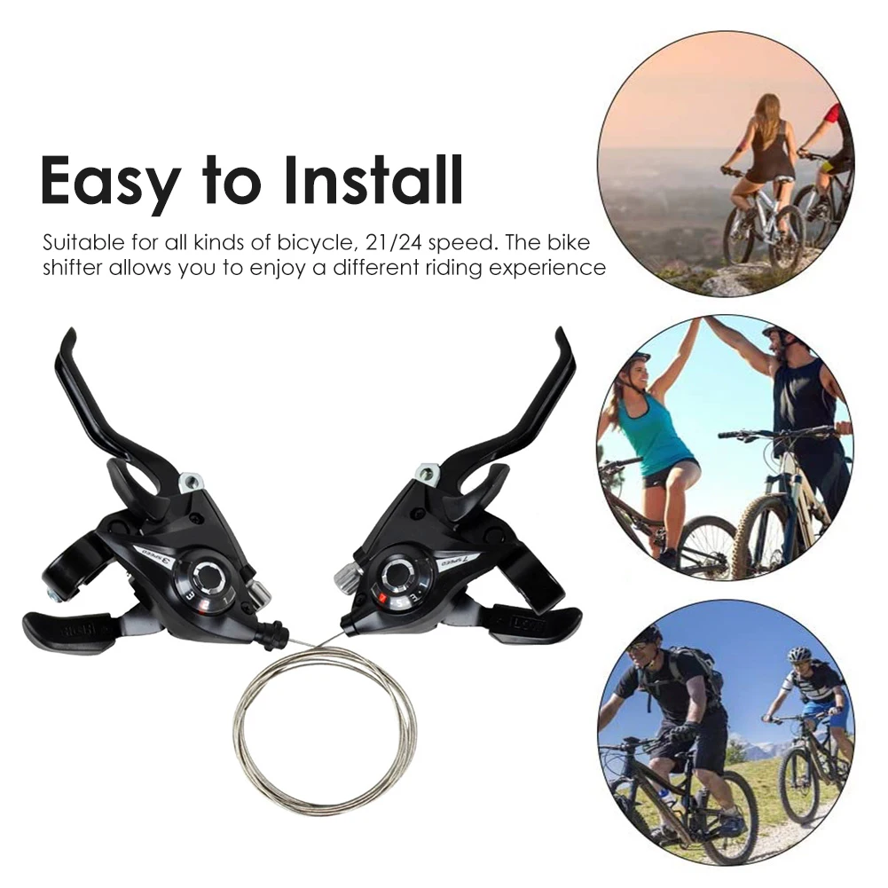 Bike Shifters EF51-7 /EF51-8 Mountain Bike Brake Lever Shifter Set Aluminum Alloy 3x7/3x8 Speed