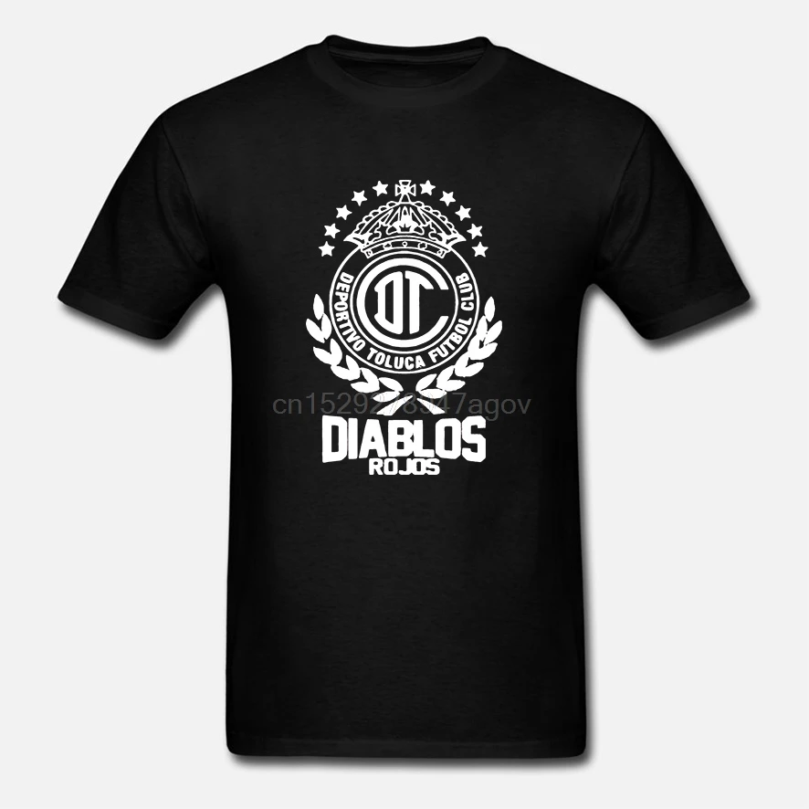 Club Toluca Diablos Rojos Tee Shirt Mens Short Sleeves Cotton Bottoming T-shirt Adult women tshirtv |