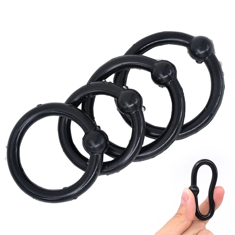 4 Sizes Time Delay Penis Rings On Member Cock Cage Erection Product Foreskin Resistence Ring Scrotum Bondage Erotic Sex Toys | Красота и