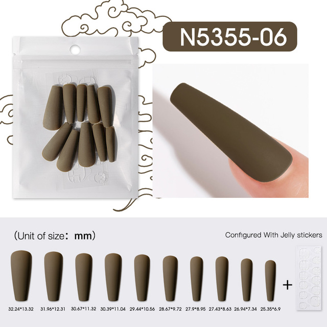 10PCS/LOT False Nail Color Artifical Fake Nails Art  All For Manicure Press On Nail Gel Tools Matt Gel Art Design