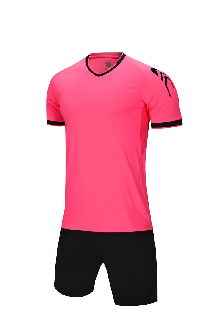 Пустые мужские футбольные майки Survete на заказ, спортивные костюмы для бега, дышащая спортивная футбольная форма для мальчиков, Camisa Futebol - Цвет: Pink