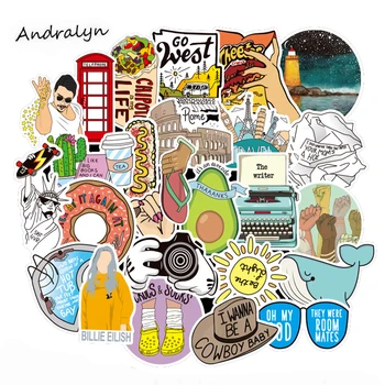 

100Pcs /pack Vine Avocado Cartoon Stickers For Skateboard Suitcase Snowboard Guitar Motorcycle Laptop Toys Waterproof Stickers