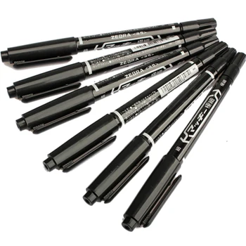 

2-End Mark Pen 6 Pcs Body Art Skin Marker Scribe Piercing Pen Tattoo Tool EY669