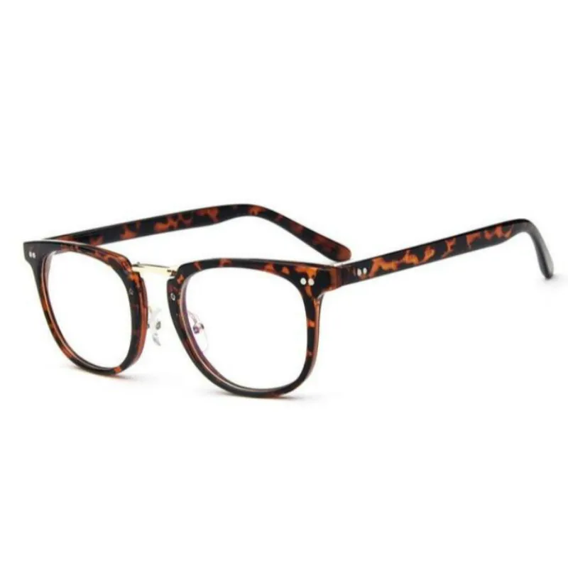 Retro Rivet Eyeglasses Frame Men Women Optical Glasses Frame With Clear