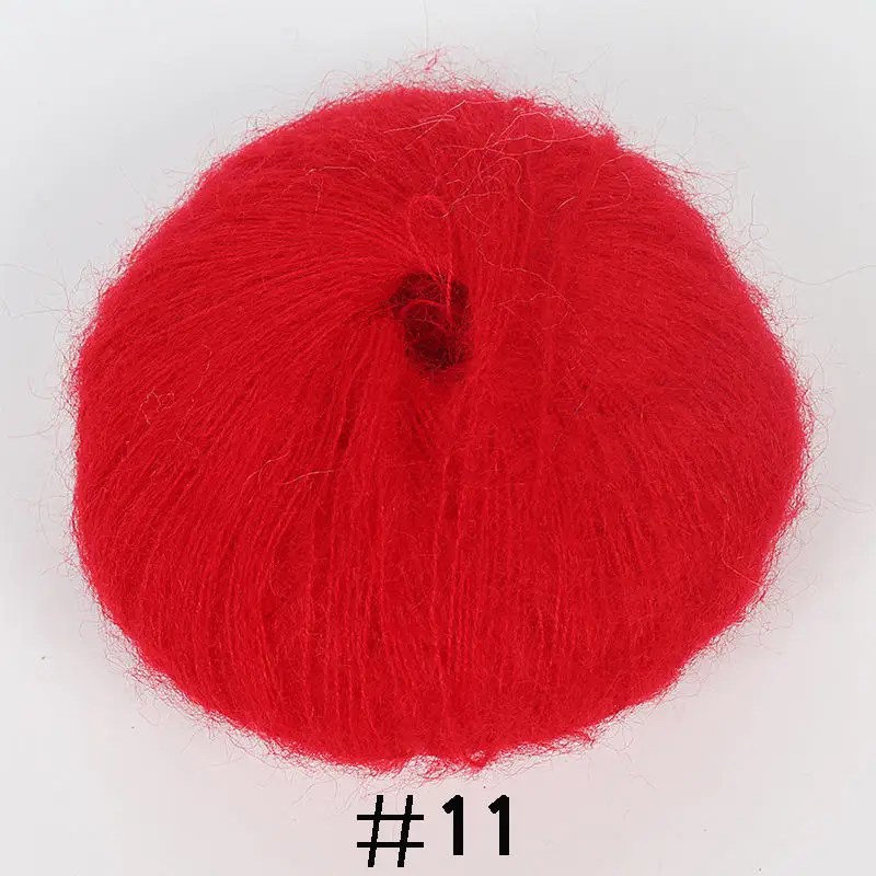 25 г/мяч из мягкого мохера кашемир шерстяная пряжа для вязания DIY шаль шарф нитки для вязания поставки ручного вязания - Цвет: 11