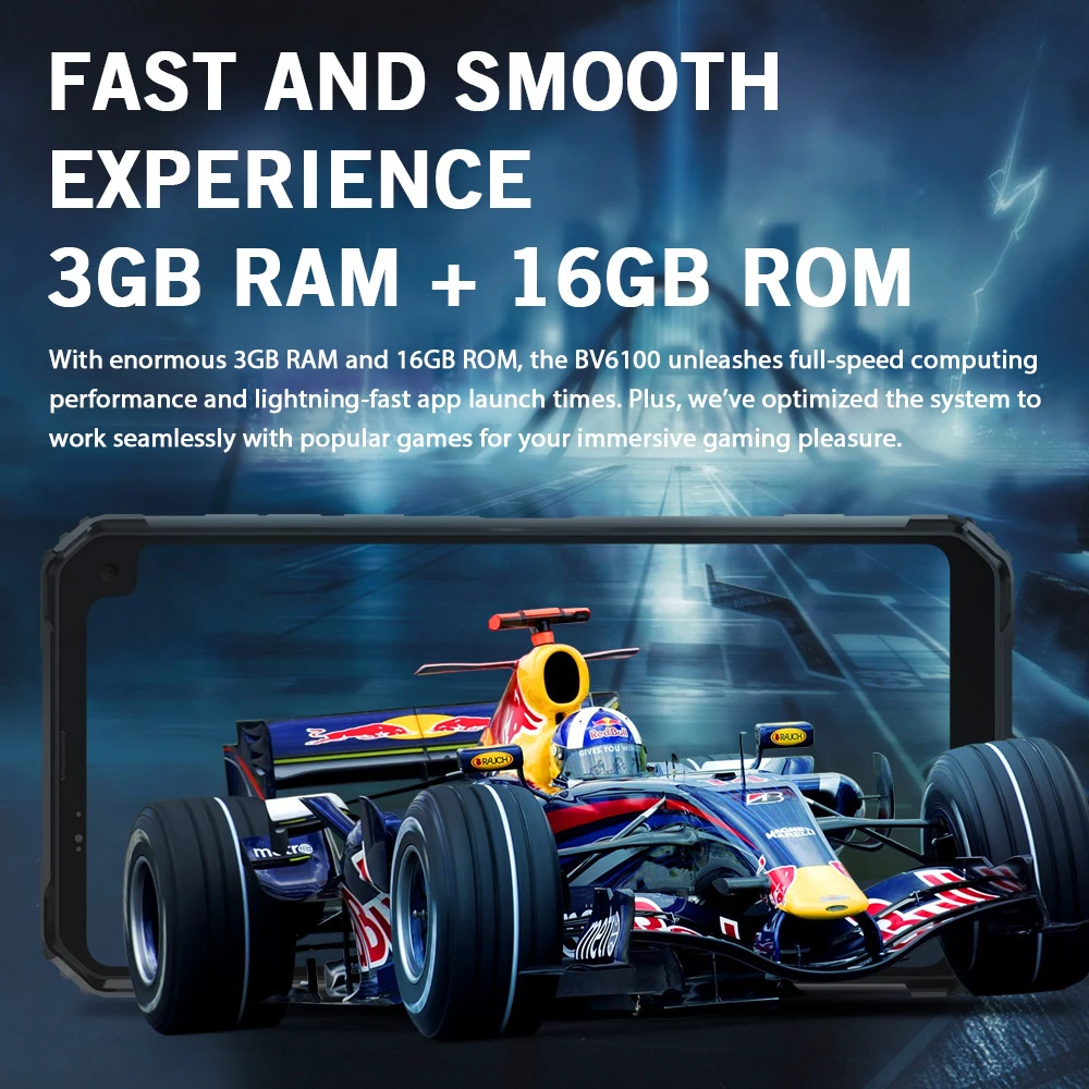 Смартфон Blackview BV6100 защищенный 6 88 дюйма 3 + 16 ГБ Android 9 0 IP68 5580 мАч|Смартфоны| |