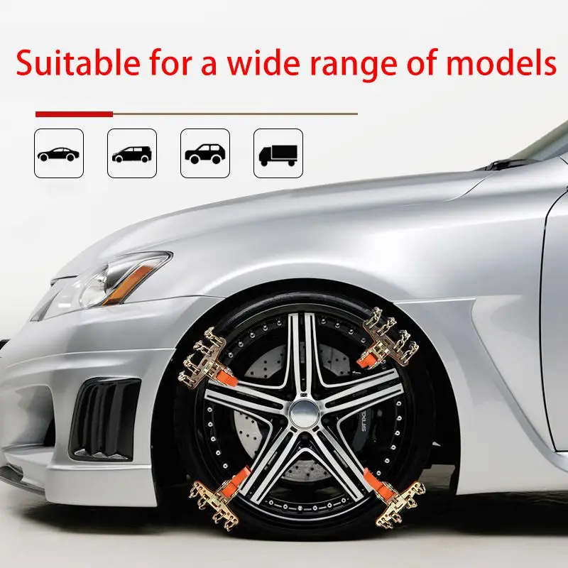 New Wheel Tire Snow Anti-Skid Chains For Car Truck Emergency Winter Universal Professional Parts& Accessories