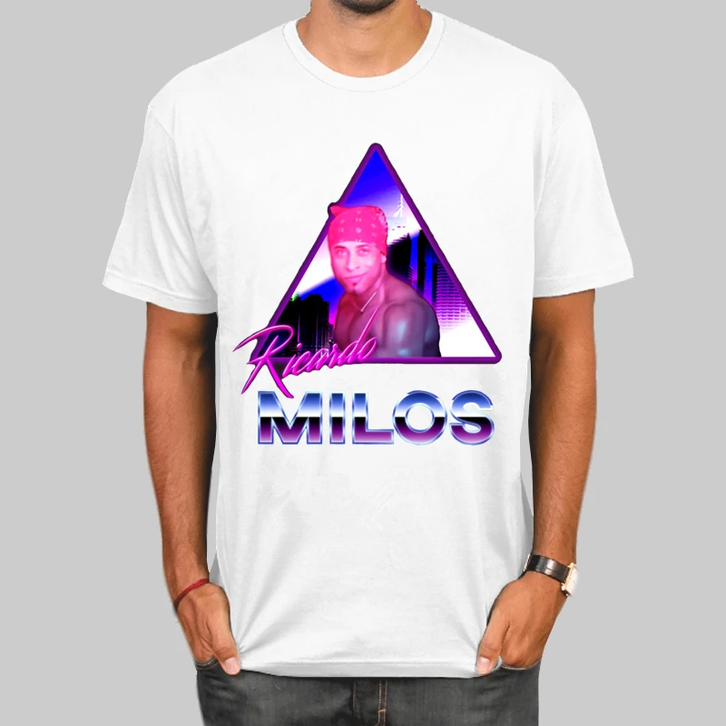 Ricardo Milos Эстетическая Vaporwave Винтажная летняя мужская футболка Харадзюку уличная футболка Hombre Мужская забавная футболка