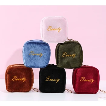 

Women Cosmetic Storage Bag Travel Function Makeup Case Zipper Make Up Organizer Storage Pouch Small Convenient Coin Purse