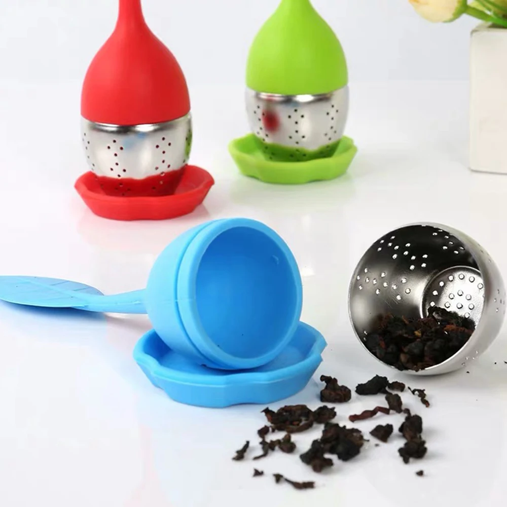 

Silicone Tea Filter Tea Infuser Stainless Steel Tea Ball Leaf Tea Strainer For Brewing Device Herbal Spice Filter Kitchen Tools