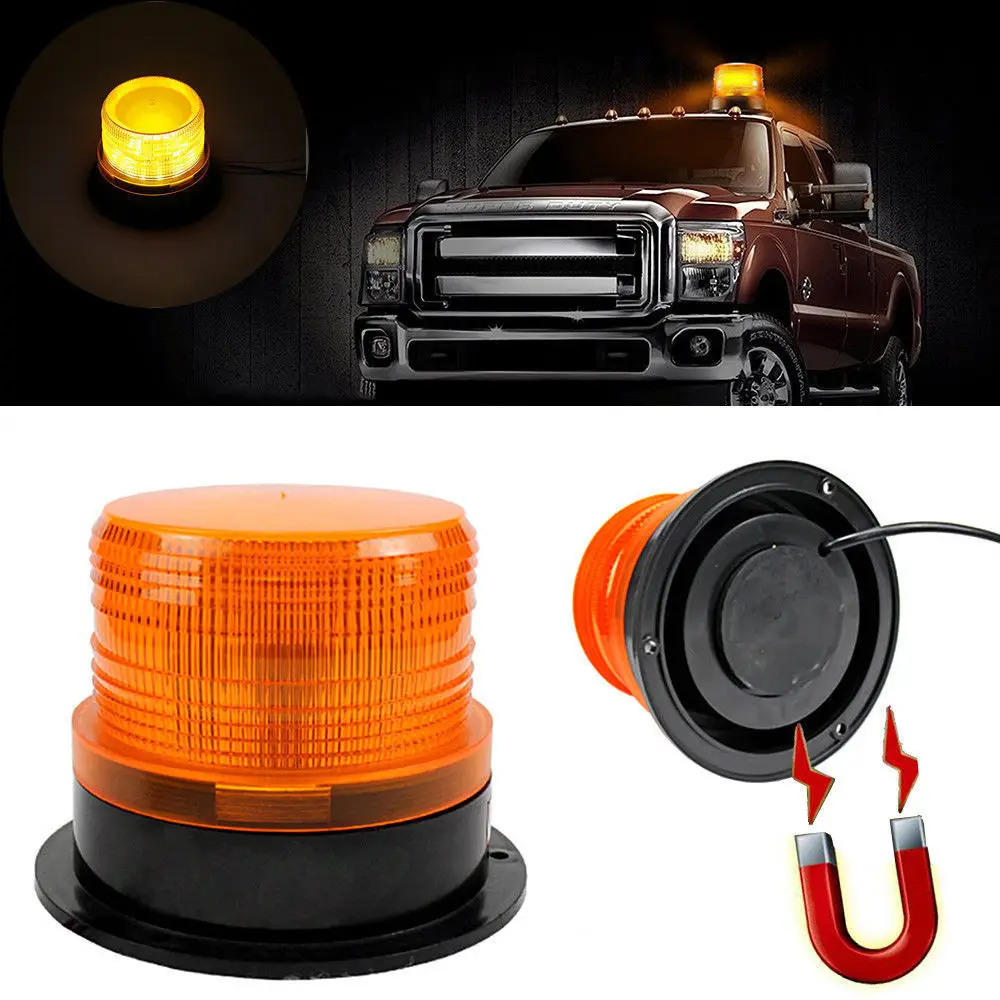 Lámpara estroboscópico de Flash de emergencia para coche luces de advertencia giratorias de seguridad para tráfico, indicación escolar, luz Led redonda amarilla para techo