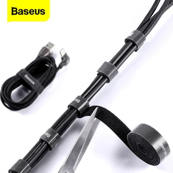

Baseus Cable Organizer USB Cable Winder For iPhone IP /Micro Usb /Type c Free Length Cable Clip Office Desktop Management