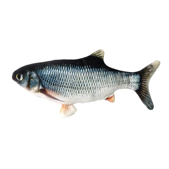 

Electric Moving Fish Cat Toy Realistic Plush Simulation Electric Wagging Fish Cat Toy Catnip Kicker Toys