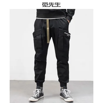 

Men's French overalls trousers men's winter imitation wool-lined casual pants