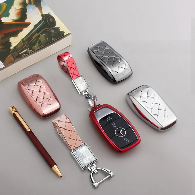 ТПУ чехол для автомобильных ключей, Алмазный защитный чехол для Mercedes Benz C Class W205 C200 C180 C260 C300 E Class W213 E200 S Class, Новинка