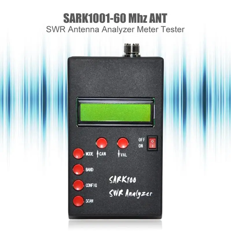 

Frequency Meter 1-60MHz SARK100 ANT Shortwave Antenna Analyzer Meter Tester Impedance Measuring For Frequency Radio Hobbists