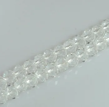 

yh545ce oval 4*6mm 1000pcs White Faceted Quartz Rondelle glass Beads Wholesale Bracelet DIY spacer hot Findings crystal