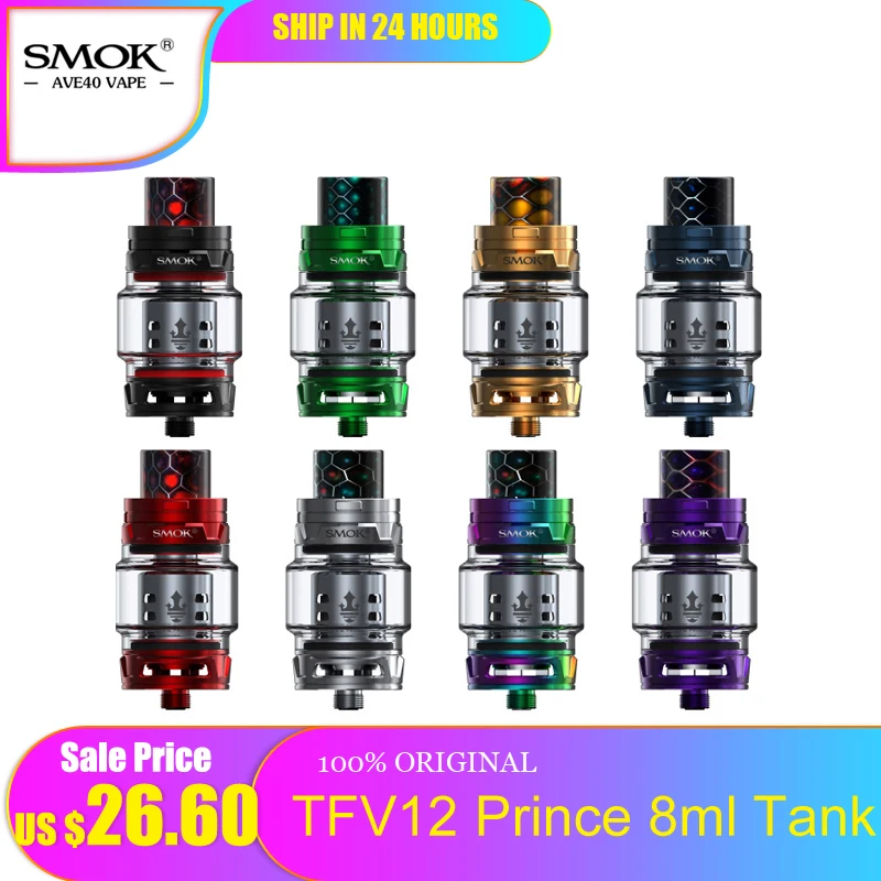 Оригинальный SMOK Vape распылитель TFV12 Prince Tank 8 мл большая емкость топ заполнения