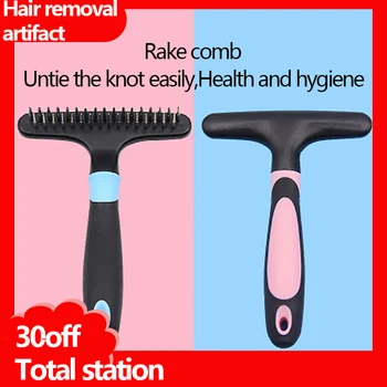 

Pet Rake Comb Long Hair Thick Hair Beauty Comb Stainless Steel Comb For Cats And Dogs Pet Supplies Dog Food Brush Dog Shaper