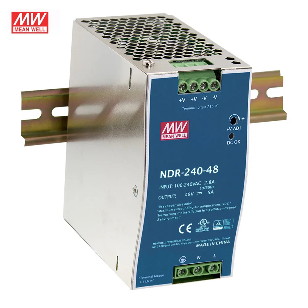 constante NDR-240-24 24v 10a meanwell NDR-240 240w