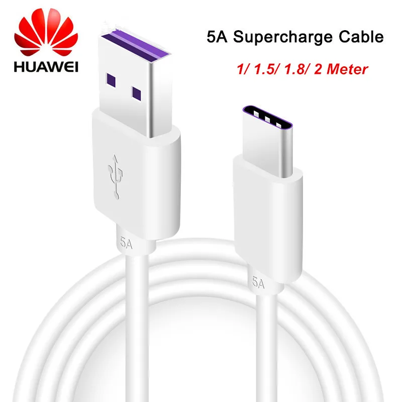 HUAWEI кабель для быстрой зарядки 5А type-c 2A Micro USB зарядное устройство кабель для передачи данных Поддержка 5 В/9V2A Быстрая зарядка для путешествий supercharge