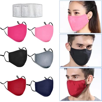 

PM2.5 Anti-Dust Reusable Face Mask with 2 Filters Strong Protective Mouth Mask Respirator Breathable Mouth Masks