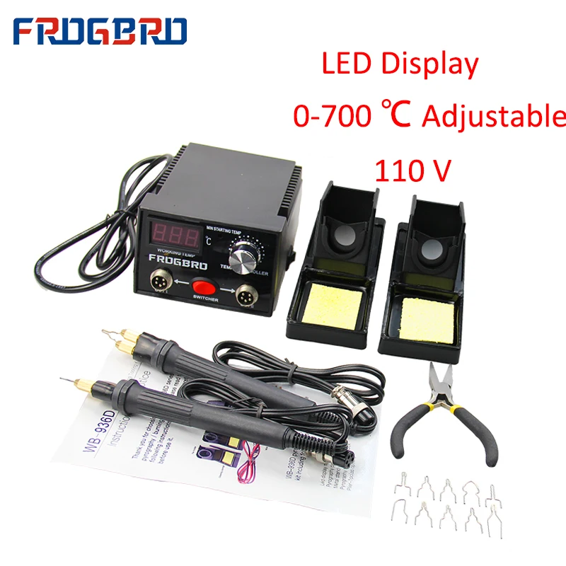 

FROGBRO Electric Soldering Iron 110V Pyrography Machine Adjustable Temperature Welding Iron Professional Wood Burning Machine