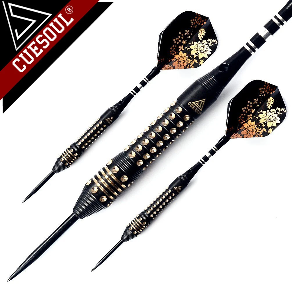 Professional CUESOUL Dardos 3PCS 22g 24g 26g Steel Tip Darts Brass Barrel Dart Set and Laser Dart Flights