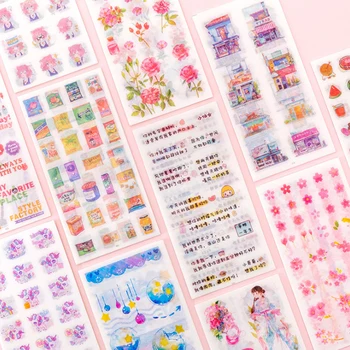 

1pack/lot Kawaii Small Fresh Cartoon Scrapbooking Stickers Sticky Plan DIY Lovely Girls Sticker Scrapbooking Material Scrapbook