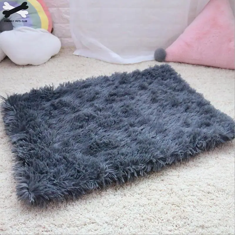 Winter Pet Cat Dog Bed Mat Soft Fleece Pet Rectangle Cushion House Warm Puppy Cat Sleeping Bed Blanket Cats Kennel