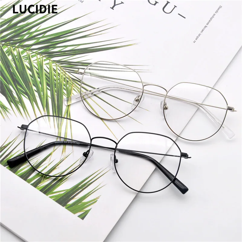 Новинка женские очки LUCIDIE с защитой от синего света круглые ультралегкие в оправе