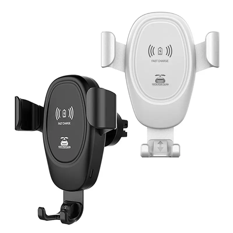 

Phone Mount Stand Air Vent Auto Clamping Cellphone Holder Dock Car Wireless Charger Qi Fast Charging Station for iPhone Samsung