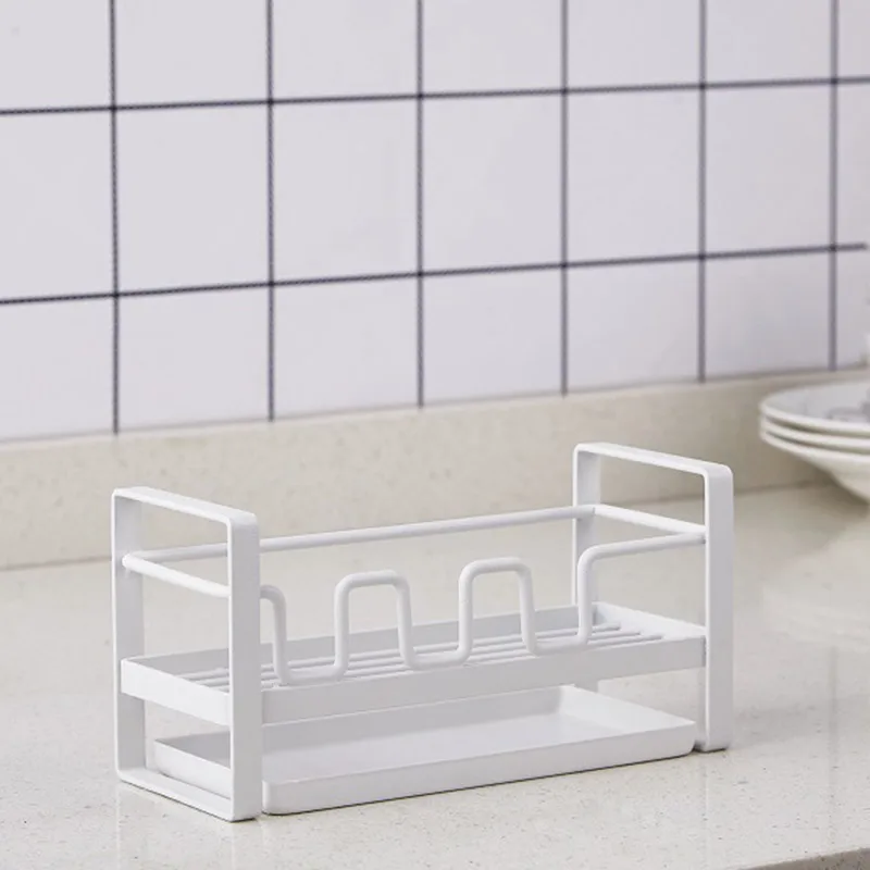 Kitchen Storage Sink Shelf Holder Double Layer Sponge Organizer Stand Drain Rack HVR88