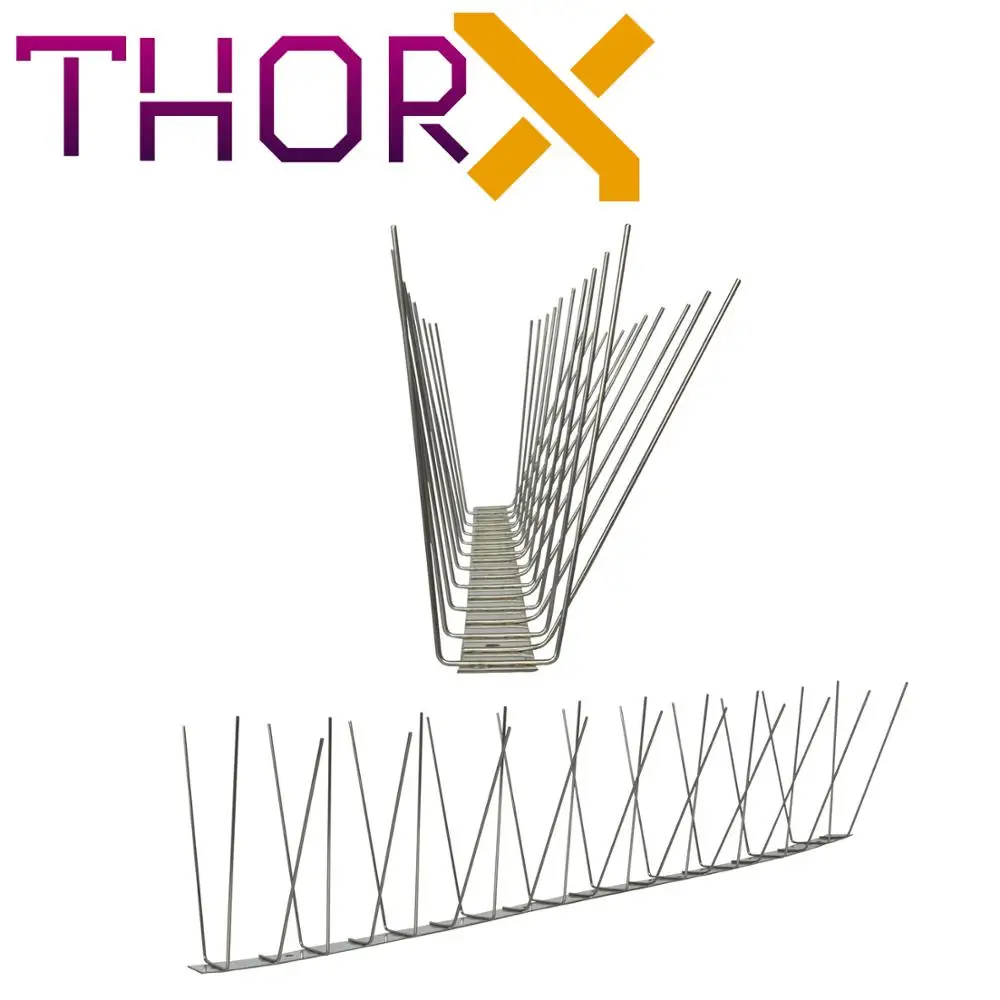 

WL-03-TH 3 row pigeon spikes on stainless steel base high quality solution for bird control spikes