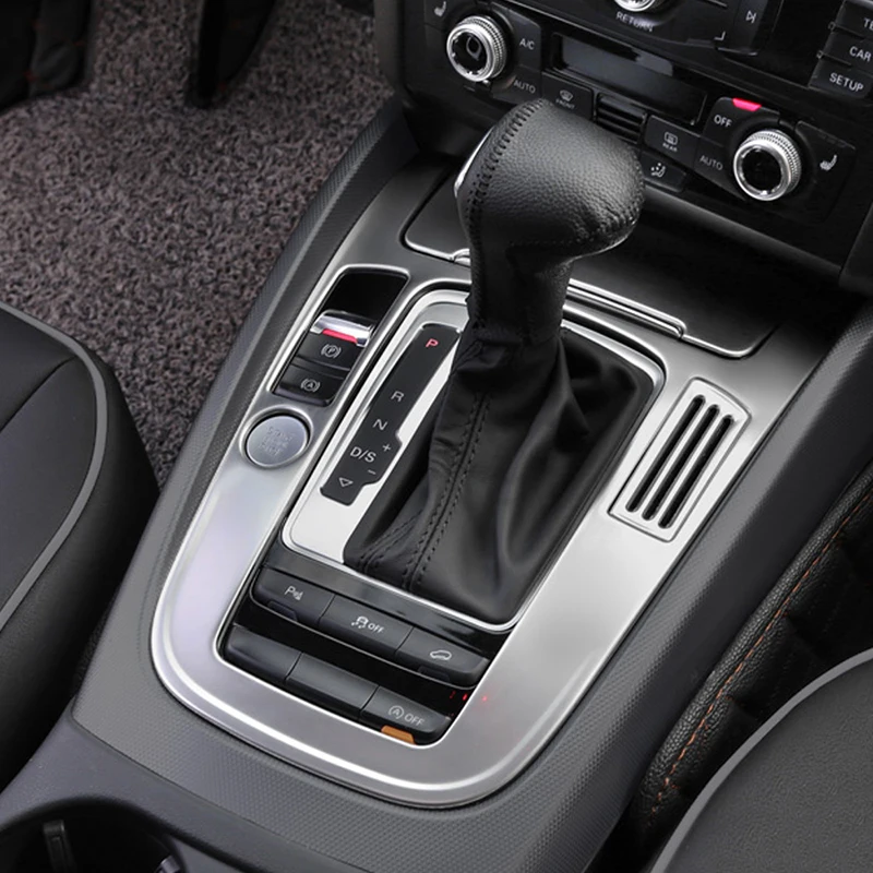 CarMangGo для Audi Q5 B8 B9 2012-, автомобильный Стайлинг, панель переключения передач, хромированная рамка, крышка, наклейка, отделка, аксессуары для интерьера