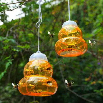 

Bees Traps Jar Hornet Beehive Catcher Non-Toxic Pot Catcher Hanging Insectary Box Tools SNO88