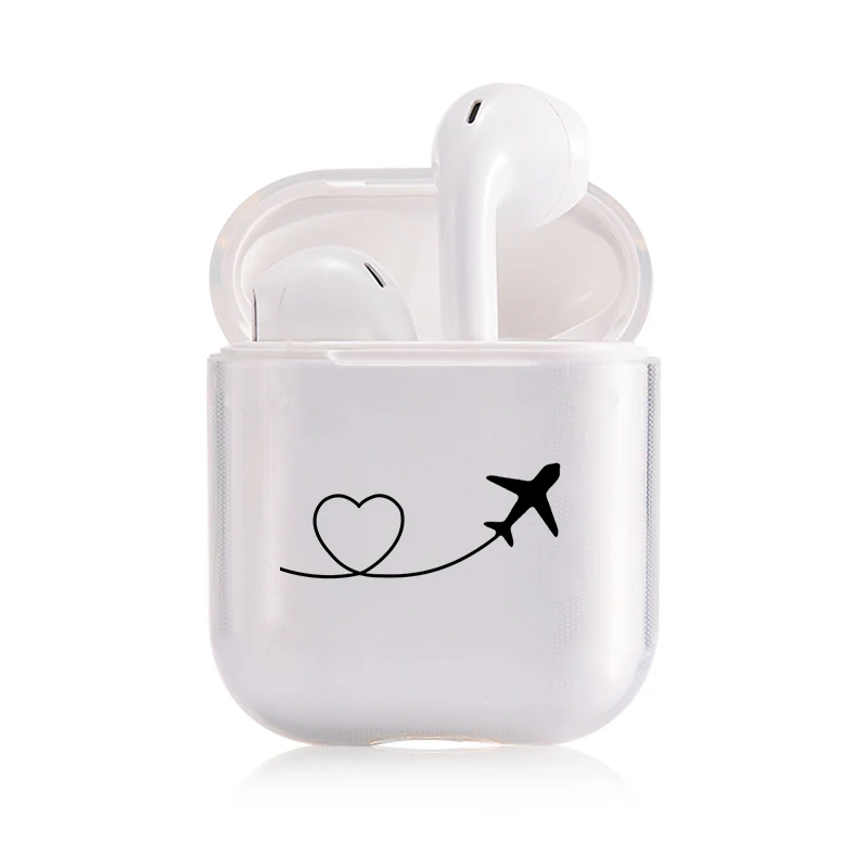 I202111 Мягкий силиконовый роскошный чехол Air Pods для Apple airpods чехол Милые простые линии прозрачный чехол Airpods в наушниках аксессуары - Цвет: I202111