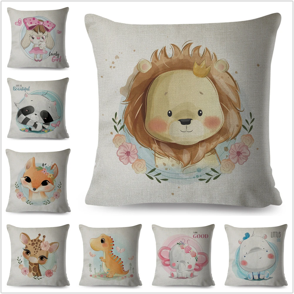 18/'/' Unicorn Cushion Cover Pillowcase Cute Cartoon Kid Room Home Sofa Decoration