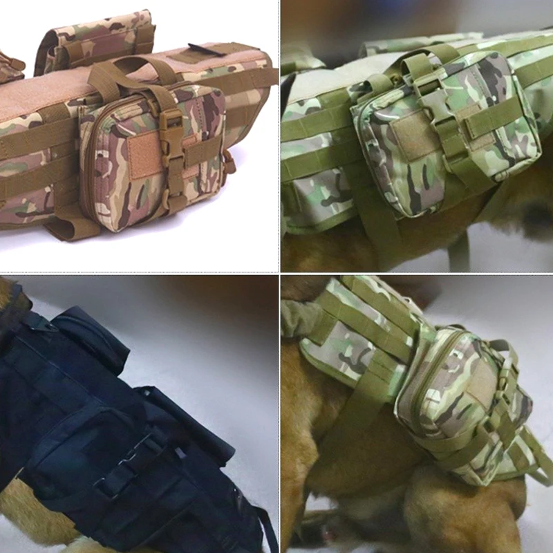 K9 тактический жилет для собак 1000D нейлон Molle система Военная тренировочная одежда для охотничьих собак камуфляжная жилетка